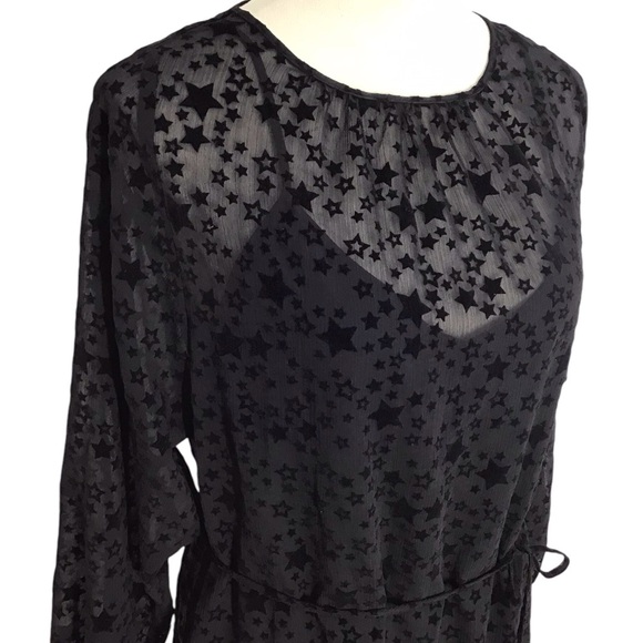 Loft Velvet Star Burnout Long Sleeve Dress Size Small NWT - Picture 6 of 7